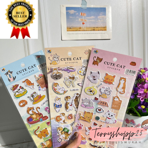

Stiker Timbul 3D Karakter Cat Cute Stiker Animal Kode LRE-00 CAT Murah Bisa Cod