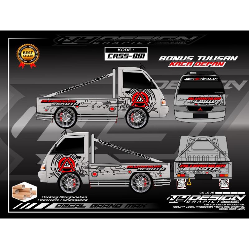 STICKER MOBIL PICK UP CARY SS | DECAL PRINTING CARY SS FULL BODY SIMPLE  TERBARU