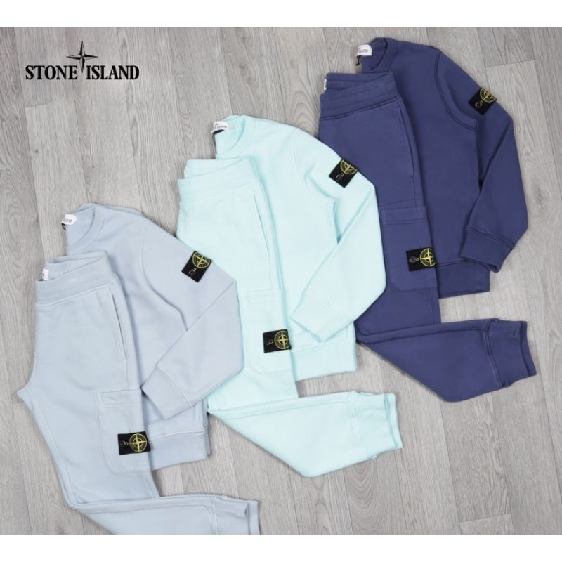 SET CREWNECK DAN CELANA STONE ISLAND JUNIOR