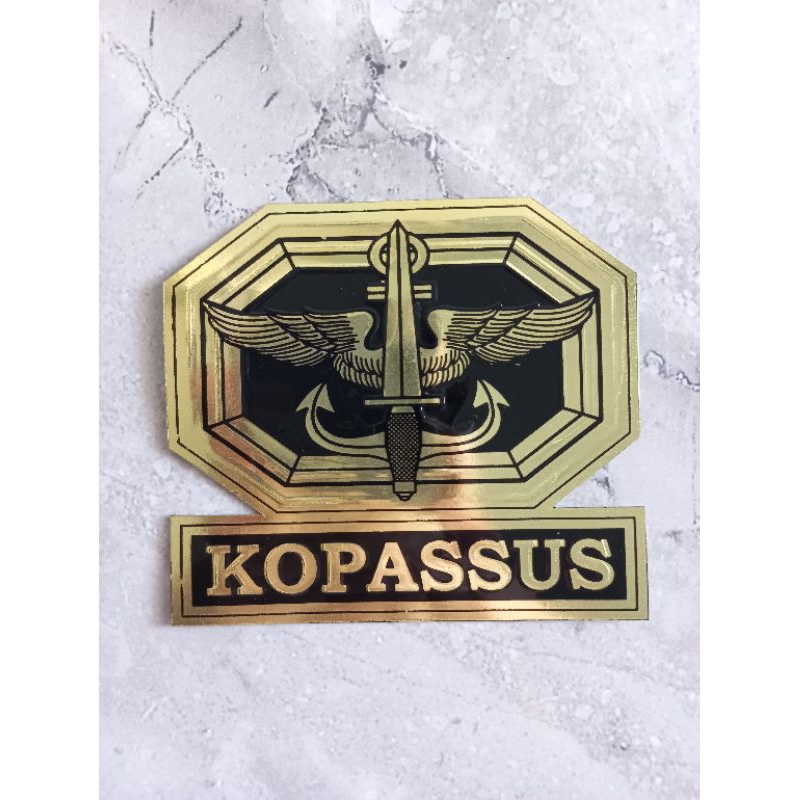 STICKER PVC KOPASSUS KILAP - STICKER PVC KOPASSUS TIMBUL - STICKER MOBIL KOPASSUS