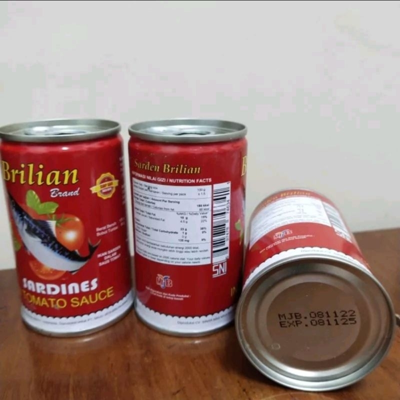 

Sarden Brilian saus tomat kaleng 155gr