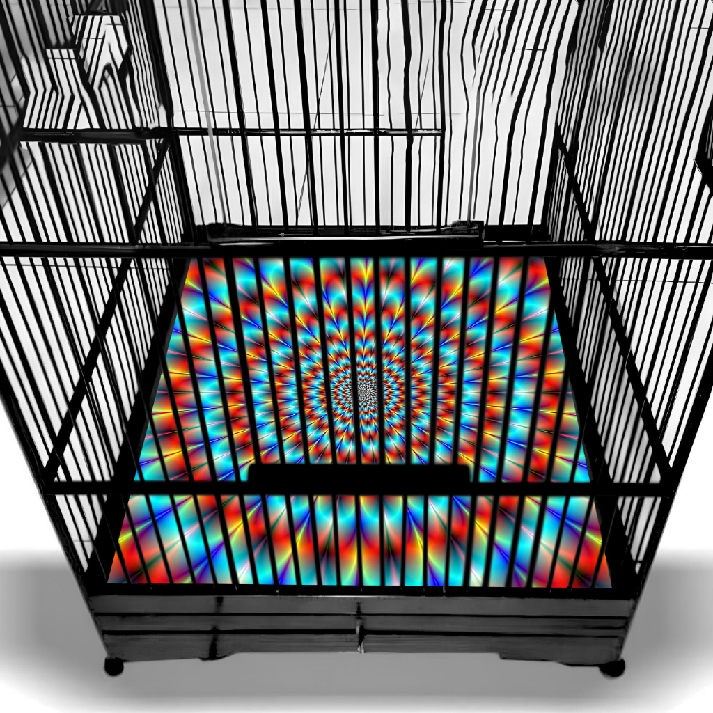 Karpet Alas Lantai Sangkar Kotak Motif ILUSI OPTIK Perlak Kandang Gepengan KOSAN EBOD ORIQ dl