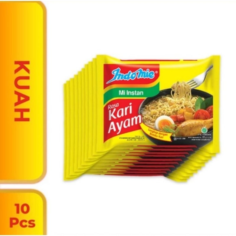 

Indomie Mi Instan Kuah Kari Ayam 10pc