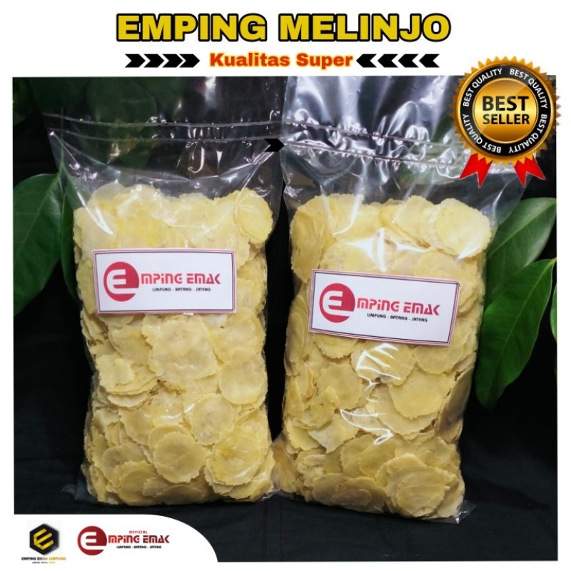 

1 kg EMPING MELINJO MENTAH TIPIS KERING BEST SELLER