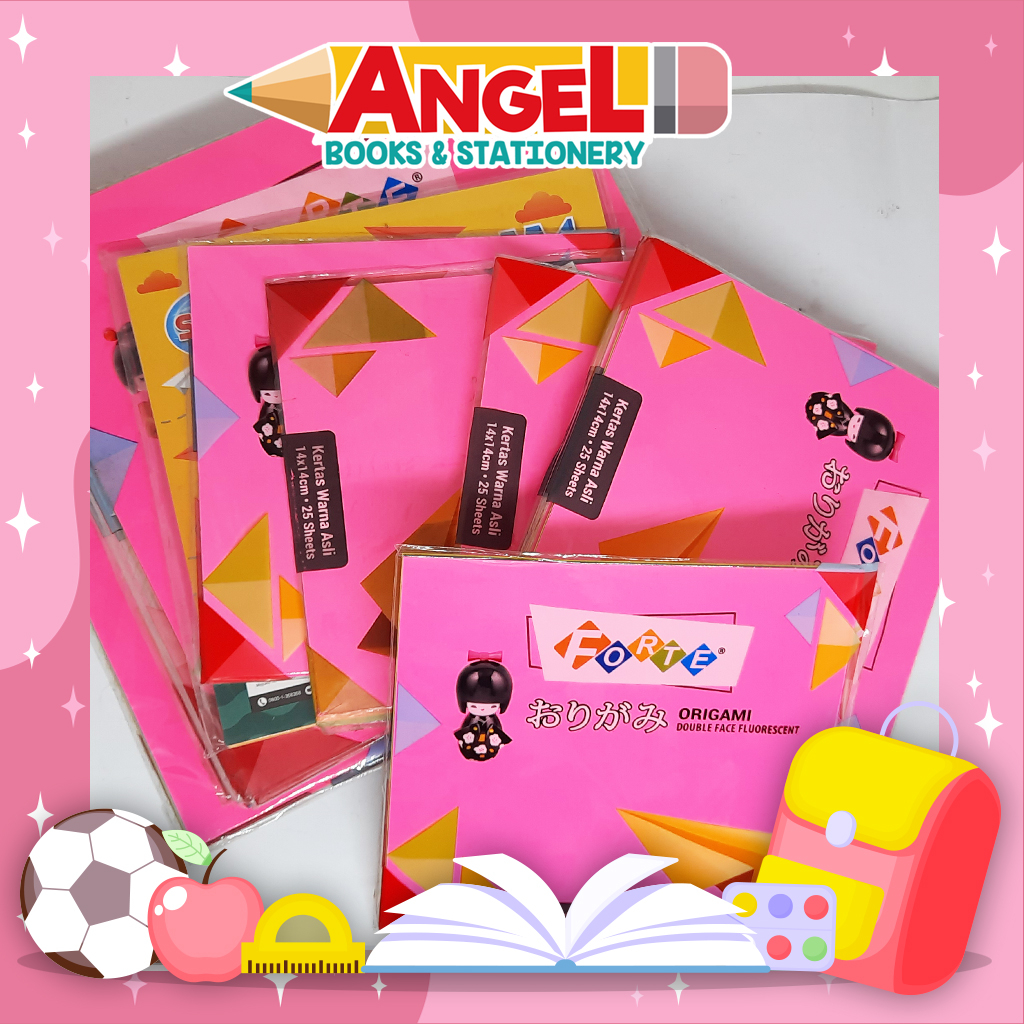 

[Forte] Origami Kertas Lipat Warna 2 sisi 14 x 14 cm - 25 lembar
