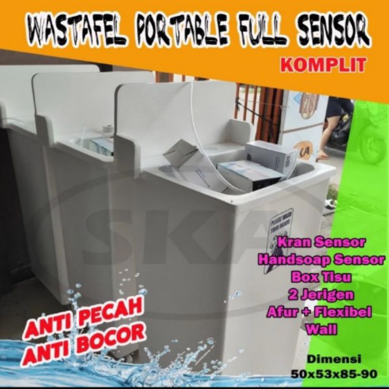 Wastafel portabel super lengkap / wastafel cuci tangan paket lengkap