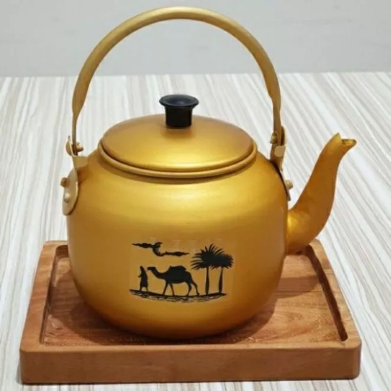 TEKO ARAB / TEKO 1.5LITER / TEKO OLEH OLEH ARAB / TEKO KUNING / TEKO GAMBAR ONTA