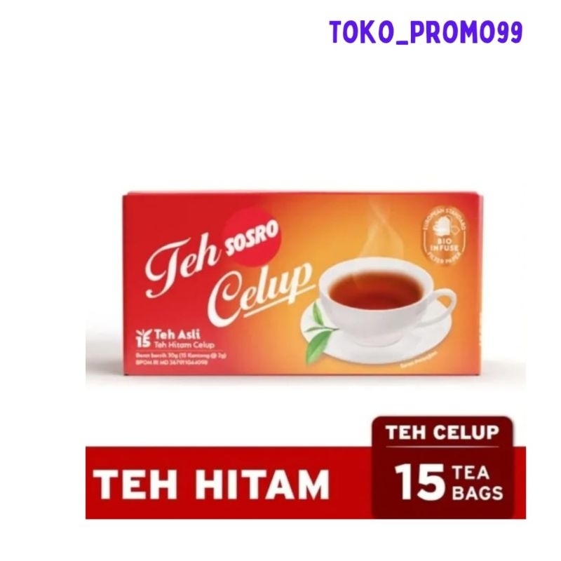 

Teh celup sosro isi 15 bag