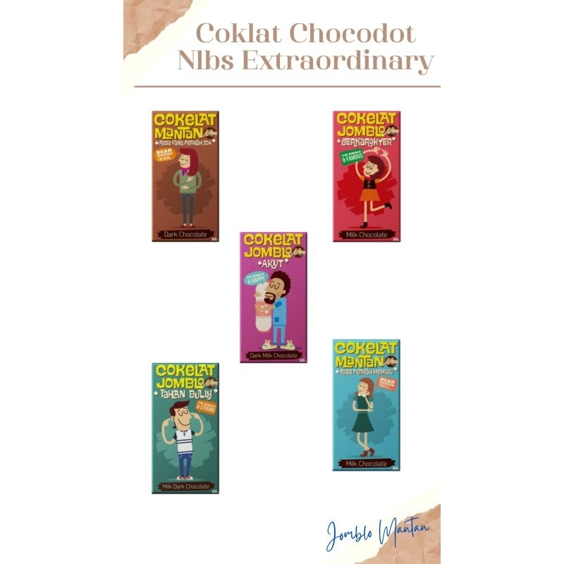 

Cokelat Chocodot Nib's Jomblo dan Mantan Series