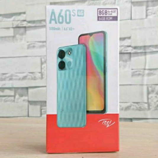 Itel A60s RAM 8/64GB  Warna Hitam Kondisi Baru Masih Segel Garansi Resmi 1 Tahun Itel Indonesia
