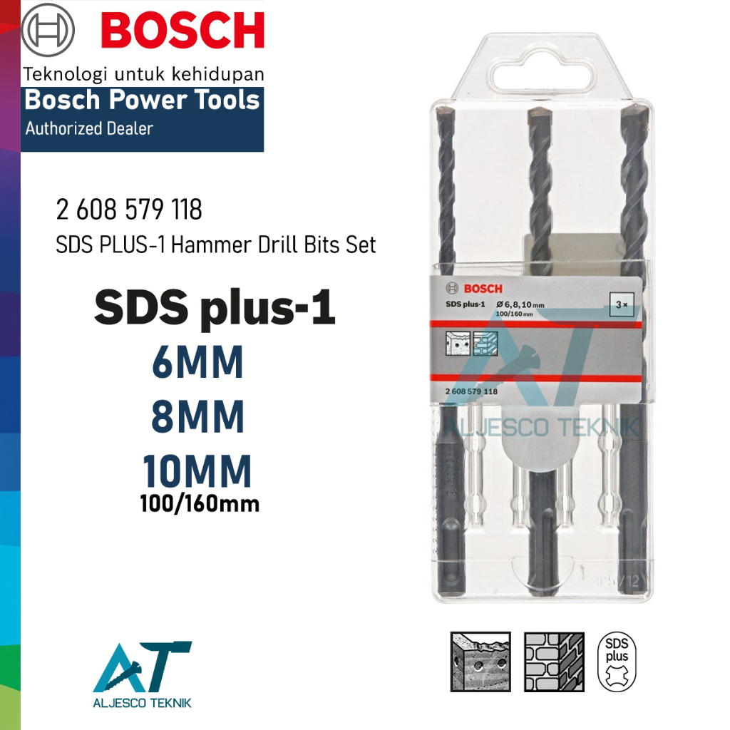 BOSCH MATA BOR BETON SDS 6 8 10 X 160MM SET 3 PCS SDS PLUS-1
