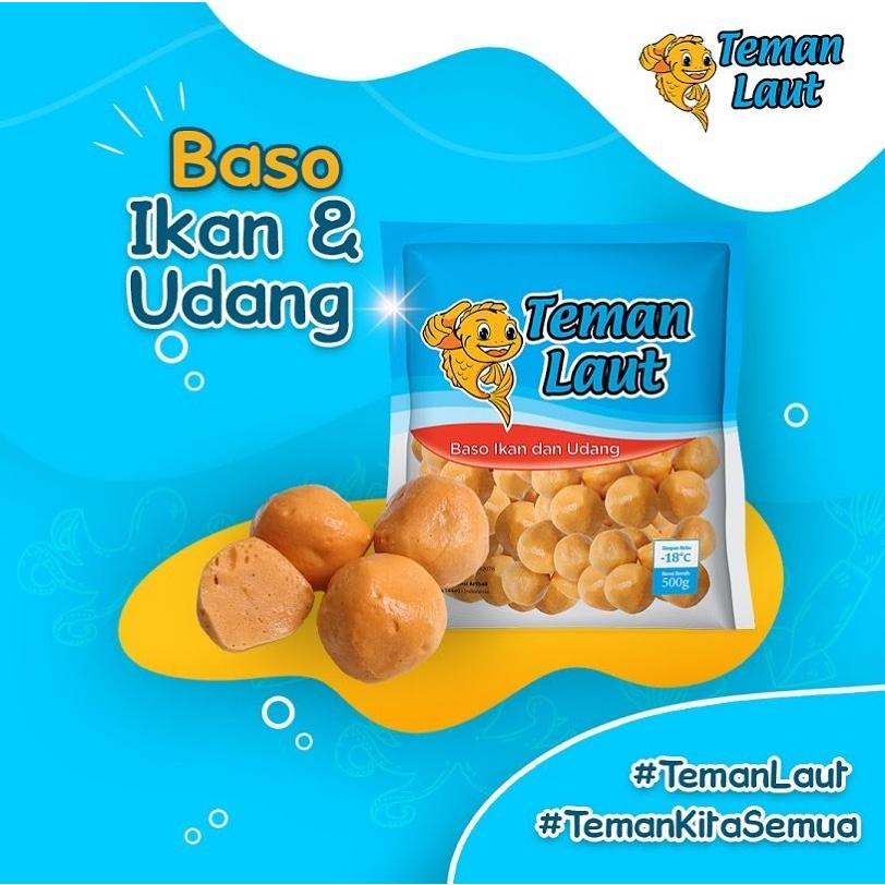 

Teman Laut Bakso Udang 500gr – Baso Ikan dan Udang