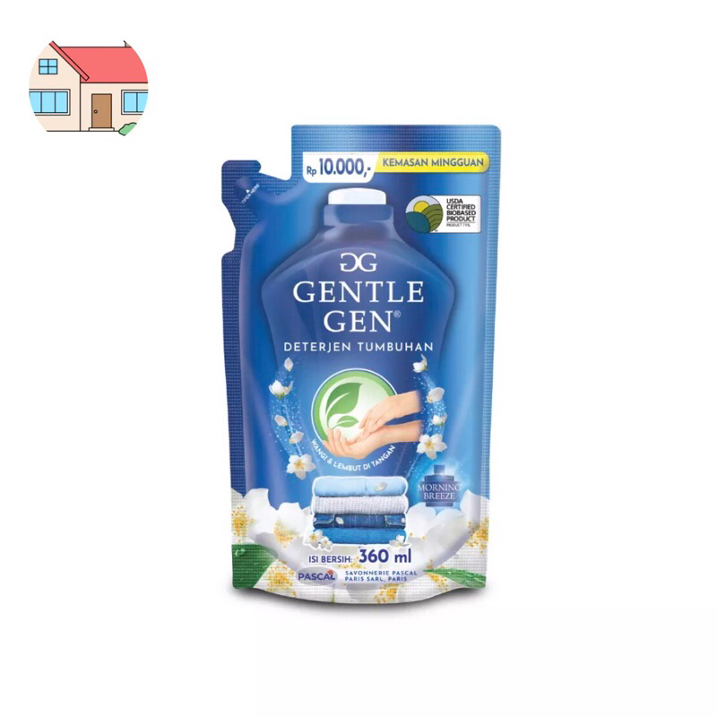 Detergen Gentle Gen Morning Breeze / Frency Peony Pouch 360 ml