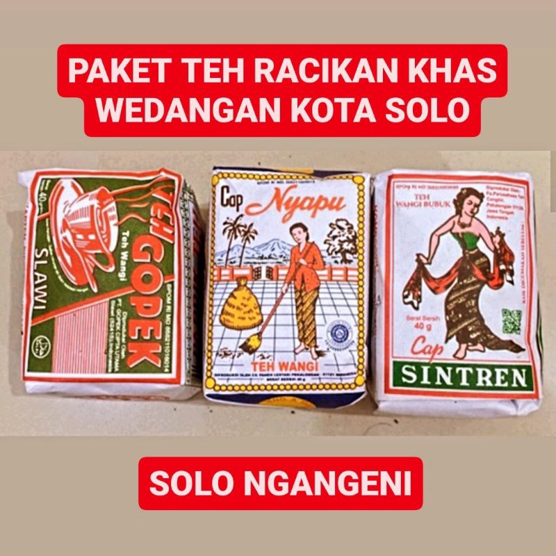 

PAKET TEH RACIKAN KHAS WEDANGAN KOTA SOLO (teh nyapu, sintren, gopek, gardoe)