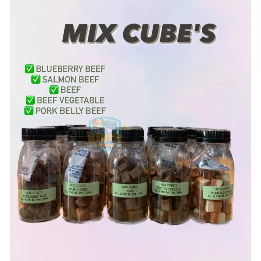MIX CUBE'S / Snack Untuk Anjing / Cemilan Anjing / Makanan Untuk Hewan / Makanan Anjing