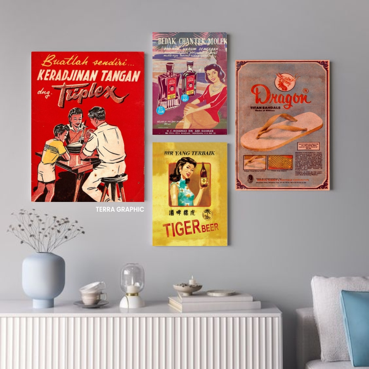 poster aesthetic / wall collage poster iklan vintage jadul