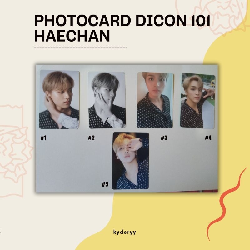 SHARING PHOTOCARD HAECHAN DICON 101 OFFICIAL