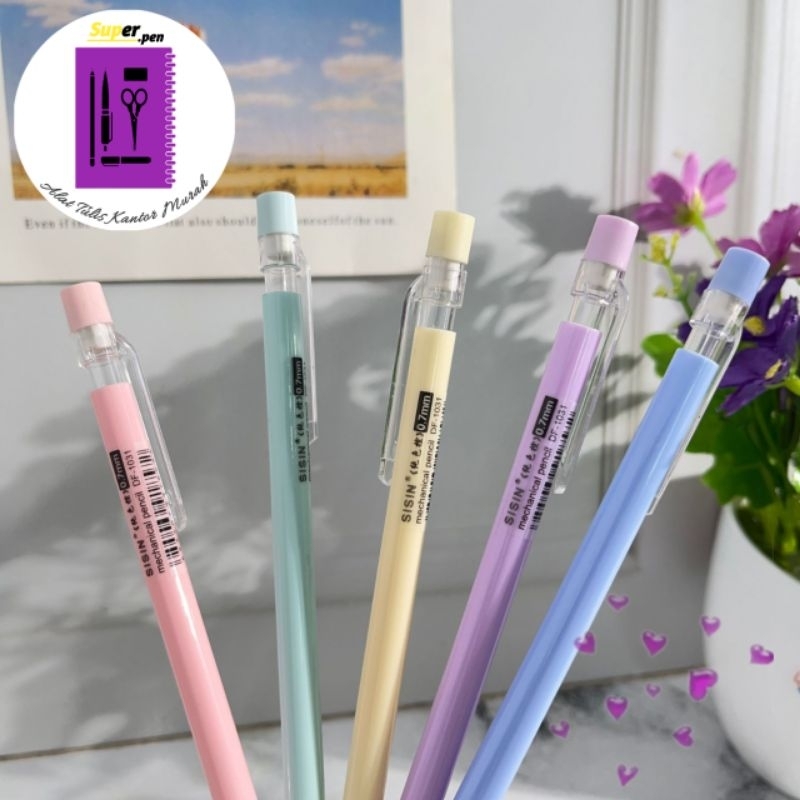 

PENSIL CETEK MEKANIK WARNA MACARON DF-1031 PENCIL KOREA COD BISA DIREFILL