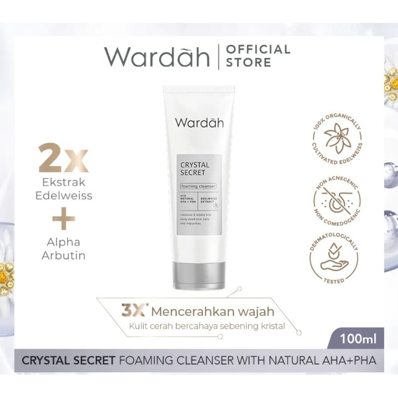 Wardah white secret facial foam