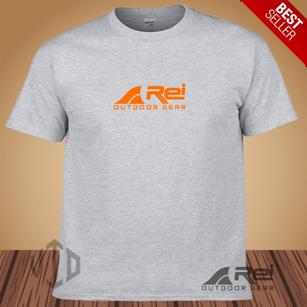 Kaos Keren Lengan Pendek LOGO REI MOTIF ORANGE Distro Premium / Kaos Murah / Kaos Ukuran Jumbo/Pria 