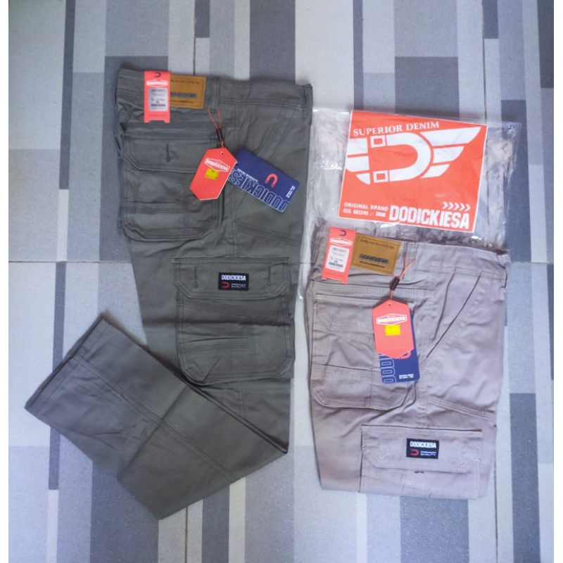 Celana panjang cargo silmfit - celana saku samping sambung - cargo panjang original