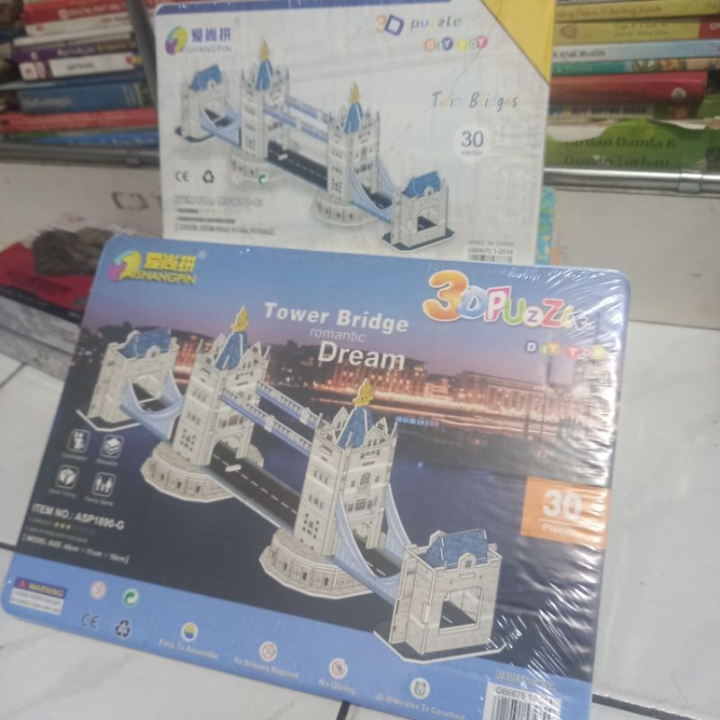 Situs Dunia London Bridge Tower Puzzle 3D DIY Kado Anak Mainan Kreatif
