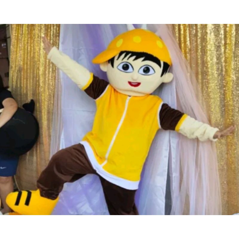 Kostum badut karakter boboiboy warna kuning