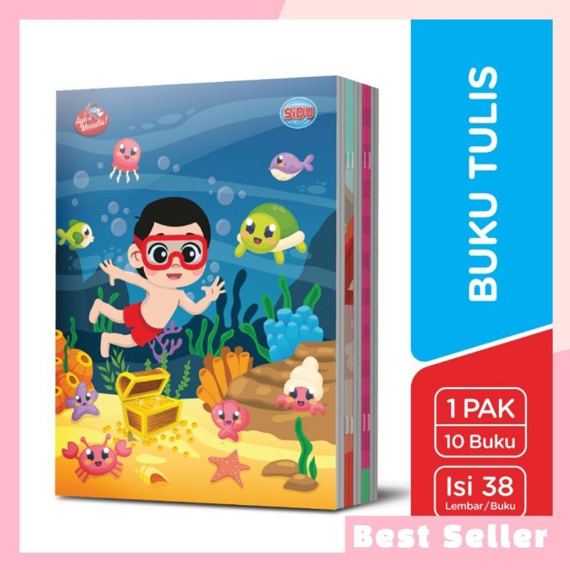 

Sidu Buku Tulis 38 Lembar 1 Pack Isi 10 Buku