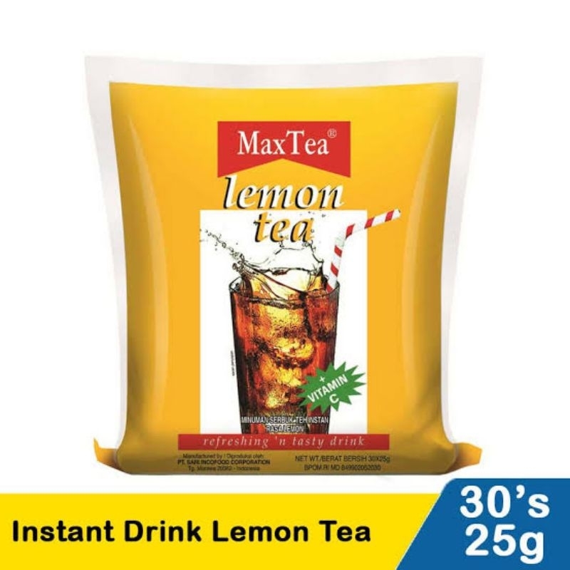 

Max Tea Lemon Tea Minuman Teh Serbuk Instan Bag Isi 30 Sachets