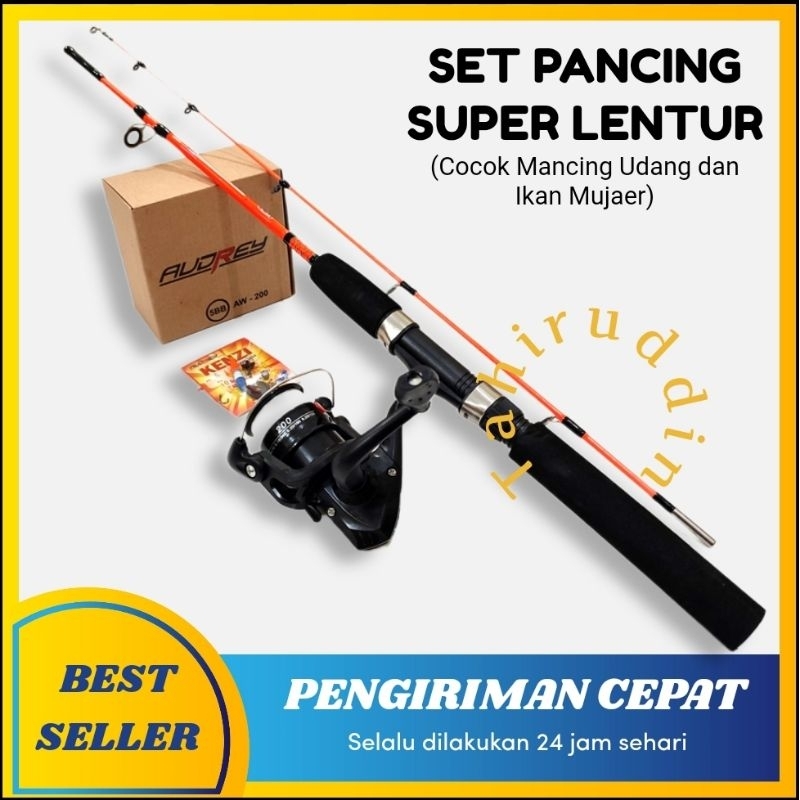 Set Pancing Super Lentur untuk ikan mujaer, udang dan ikan kecil Lainnya