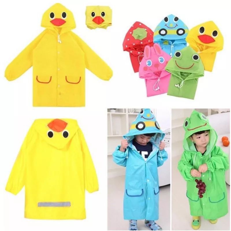 Jas Mantel Hujan Anak Karakter