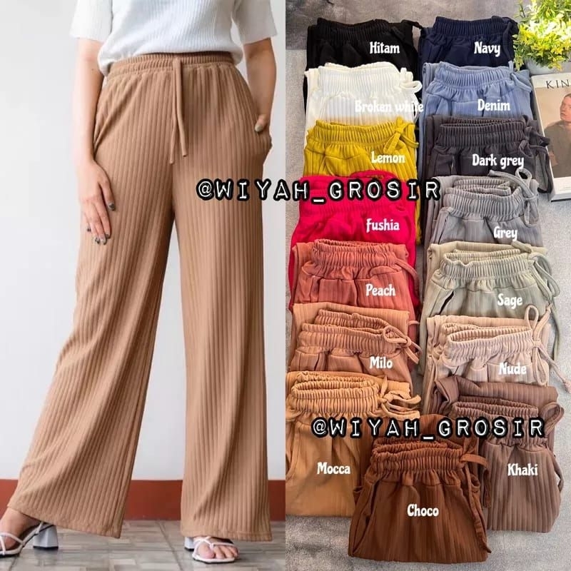 Sheilla Pants KULOT KNIT HORNET HIGHWAIST /KULOT RAJUT KNIT/KULOT JUMBO