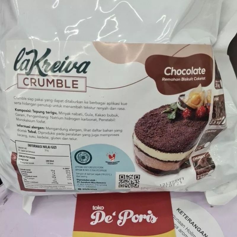 

Crumble Chocolate La Kreiva fine 250gr
