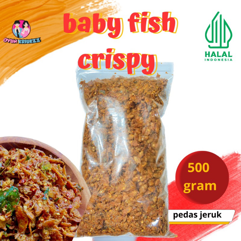 

Baby fish crispy pedas daun jeruk & original 500 gram