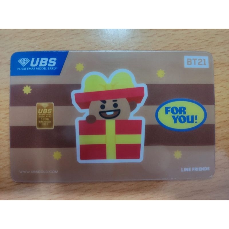 UBS Logam Mulia BT21 Shooky 0.25gr