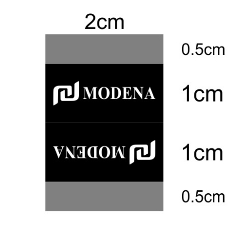 

label woven slip modena