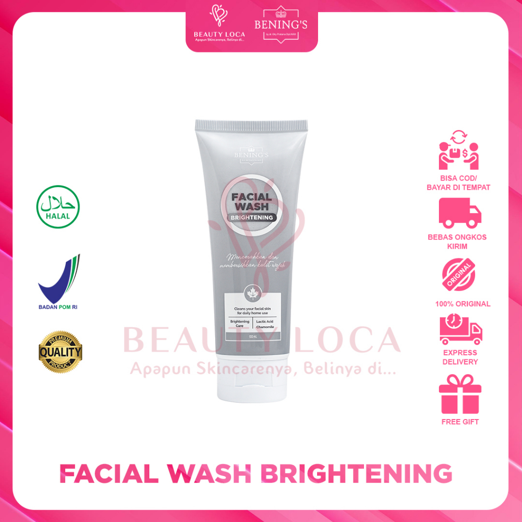 Beauty Loca - Benings Skincare Facial Wash Brightening by Dr Oky (Benings Clinic) Lactic Acid