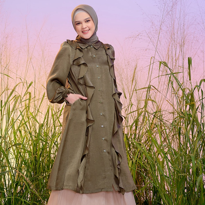 Monokhei - Anna Tunic - Tunik Wanita | Baju Atasan Muslim Wanita | Tunik Rempel | Tunik Polos
