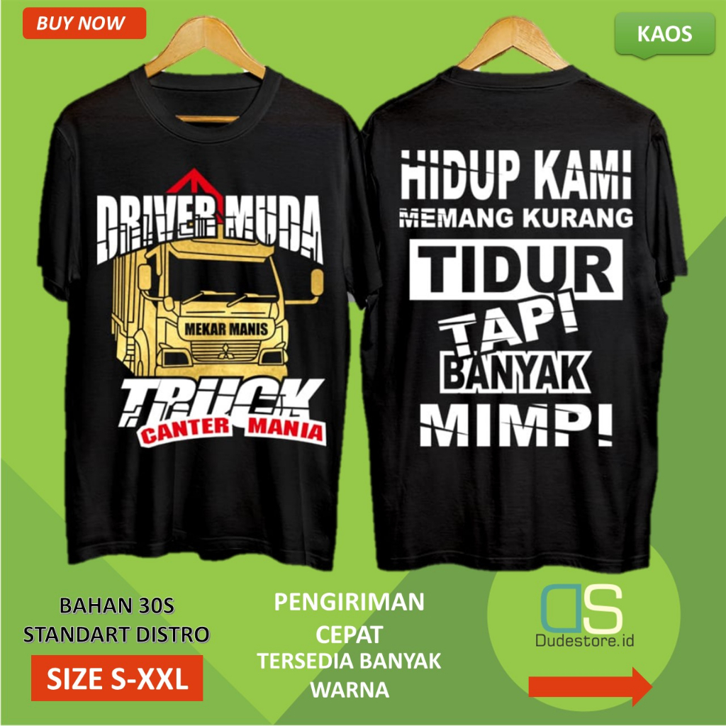 Kaos Mobil Truk Mitsubishi Fake Canter Indonesia Community Kaos Driver Muda Keren Hitam