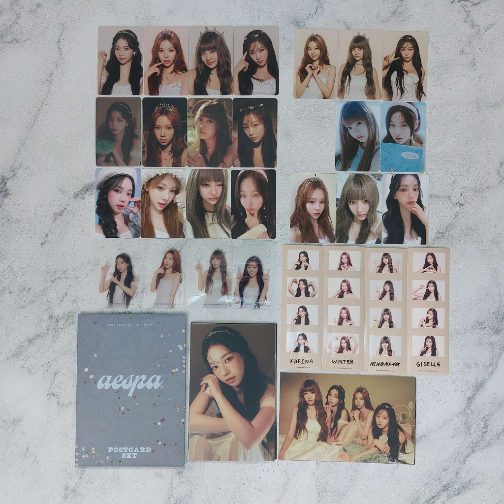 PC Photocard Official Postcard Aespa Season’s Greetings 2023 SG23 Set Karina Winter Giselle Ning Nin