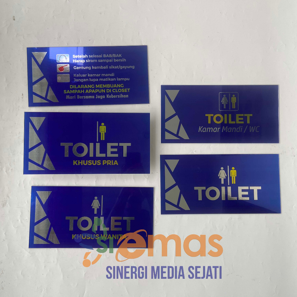 

Papan Akrilik Tanda Ruang Toilet | Akrilik Toilet Pria Wanita | Tanda Kamar Mandi / WC | Acrylic