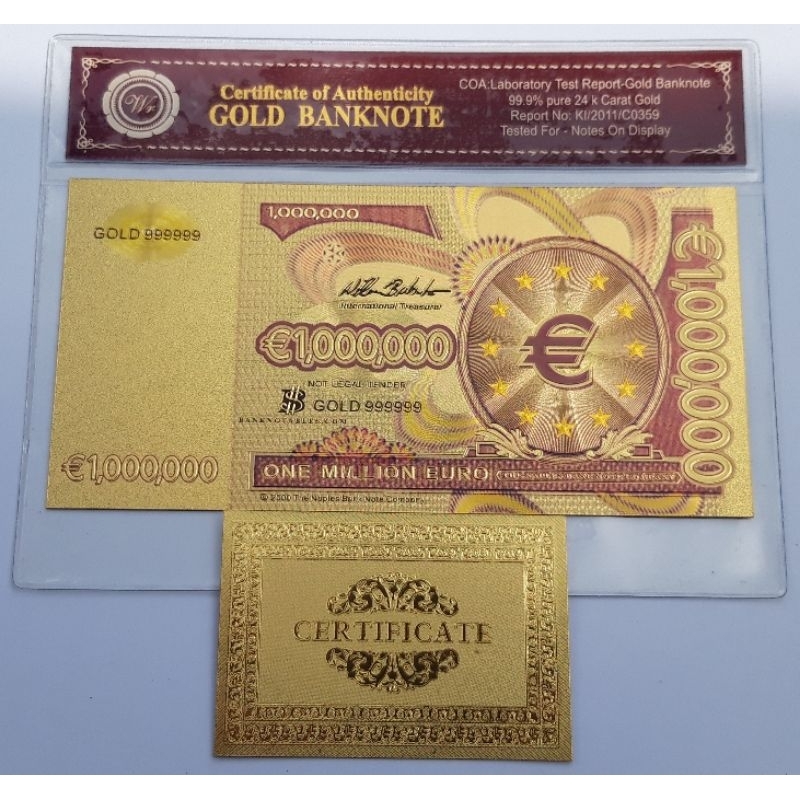 UANG SOUVENIR GOLDFOIL 1.000.000 EURO