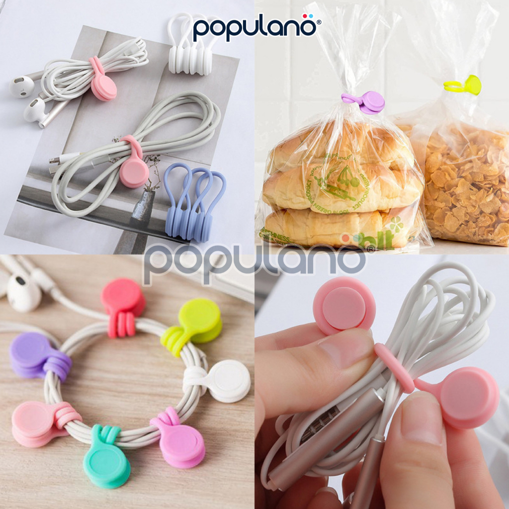 Pengikat Kabel Charger Penggulung Tali Magnet Cord Holder Magnetic Cable Winder