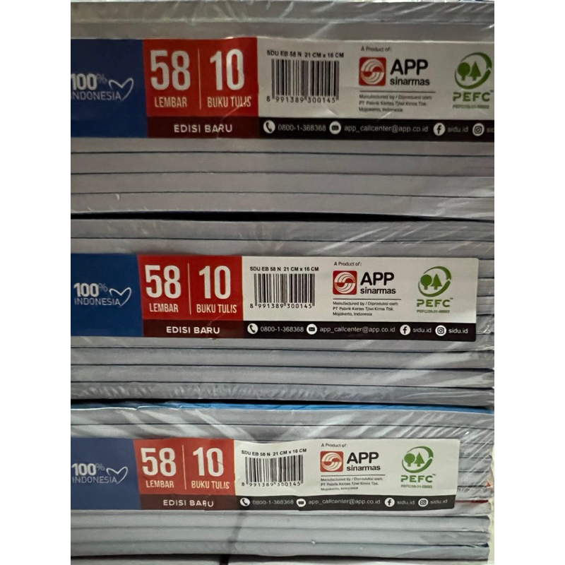 

Buku tulis SIDU 58 halaman (1pack isi 10)