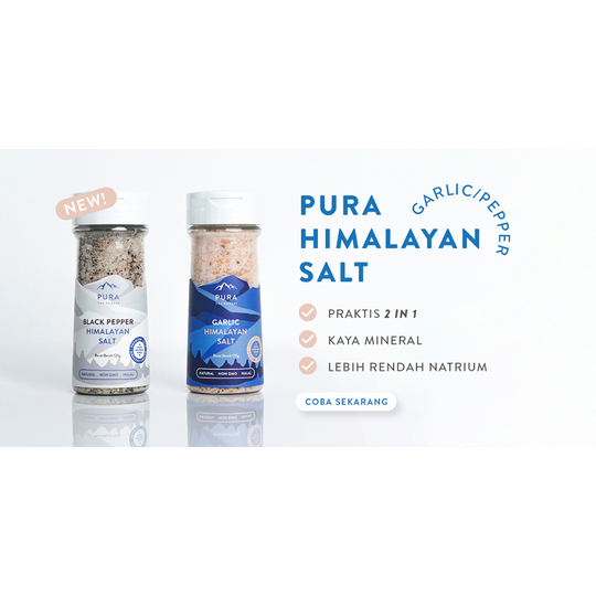 

PURA HIMALAYAN SALT GARLIC AND PEPPER GARAM HIMALAYA NATURAL 125gr/garam himalaya
