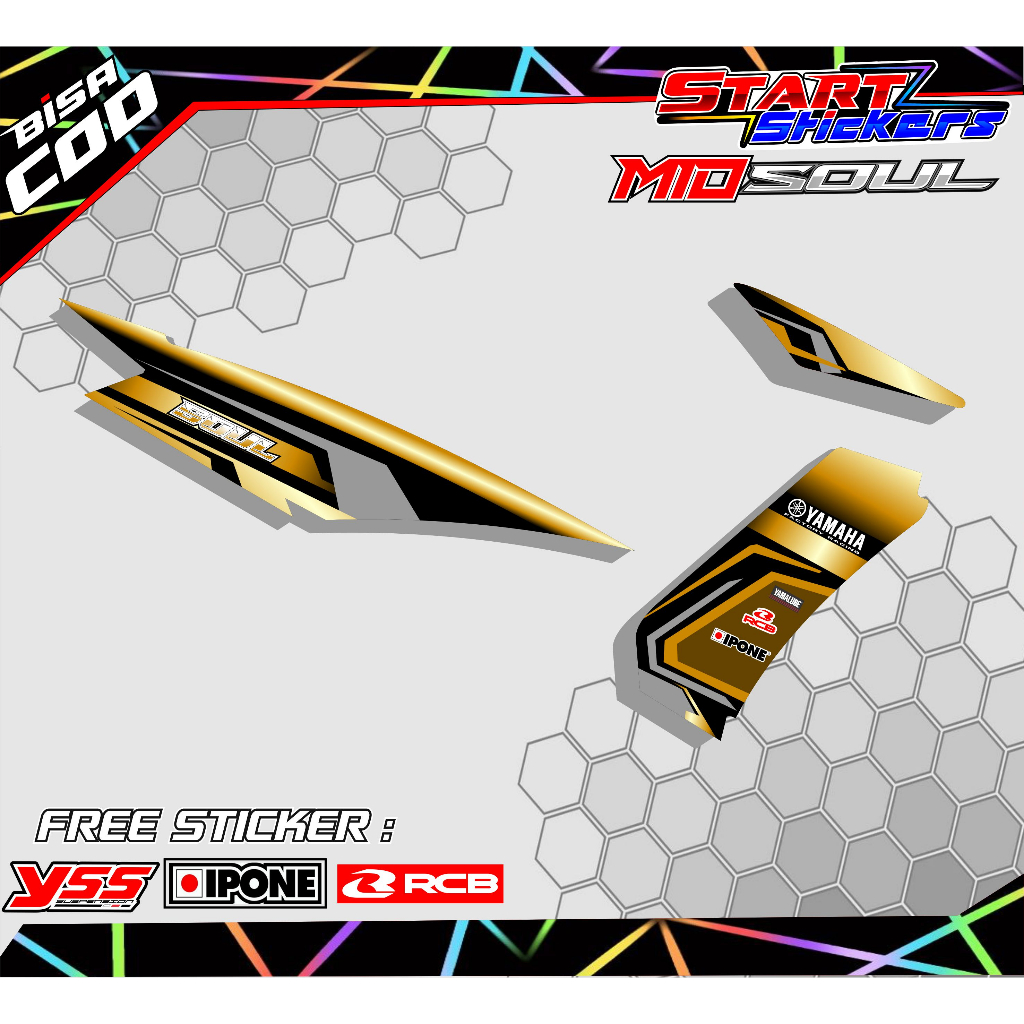 SRTIPING VARIASI LIST MOTOR MIO SOUL  / STIKER VARIASI MOTOR YAMAHA MIO SOUL