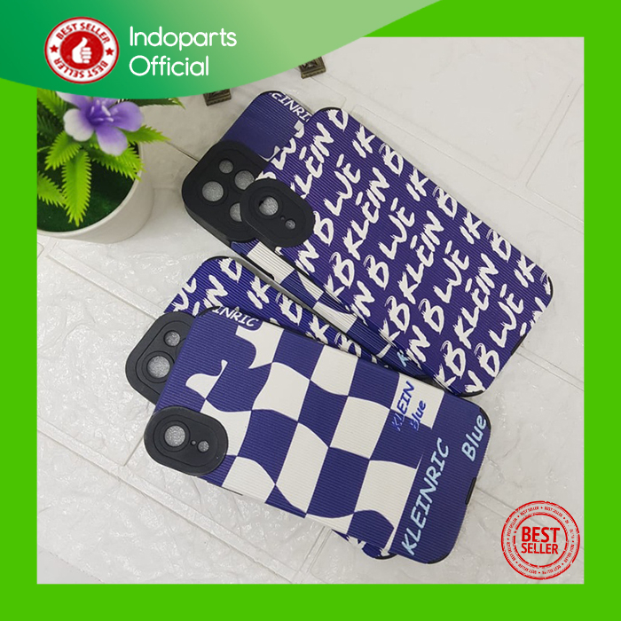 SOFT CASE BLUE PLAID PATTERN KLEIN UNTUK IPHONE 7 PLUS - 13 PRO MAX