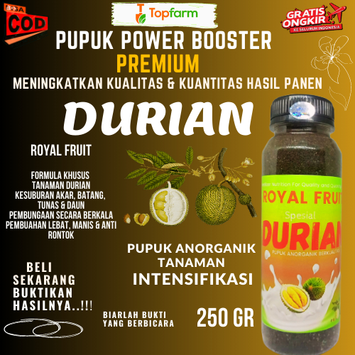 Pupuk Buah Durian / Pupuk Royal Fruit 250 gr / Pupuk Buah Durian Agar Cepat Berbuah / Pupuk Buah Dur