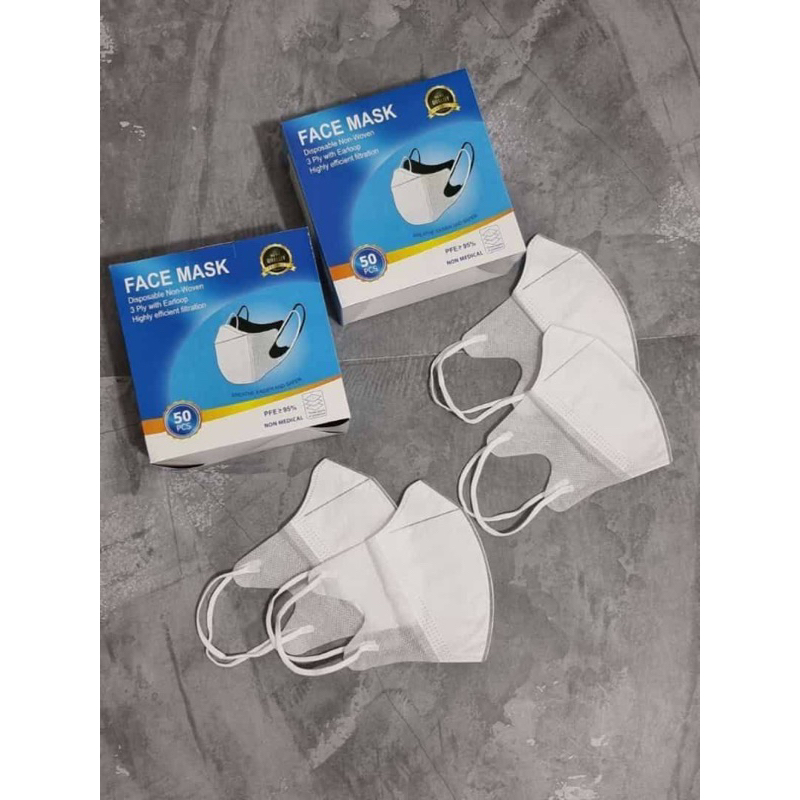 Masker duckbill isi 50 pcs dewasa (hitam/putih) Samarinda