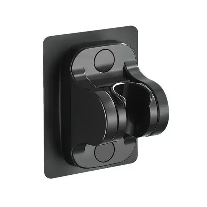MH - PUNCH FREE SHOWER HOLDER BLACK - BRACKET HOLDER SHOWER TEMPEL HITAM